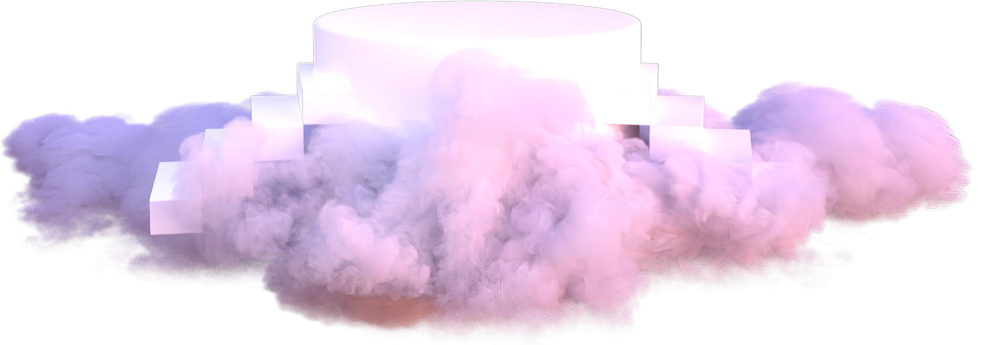 Cloud podium transparent