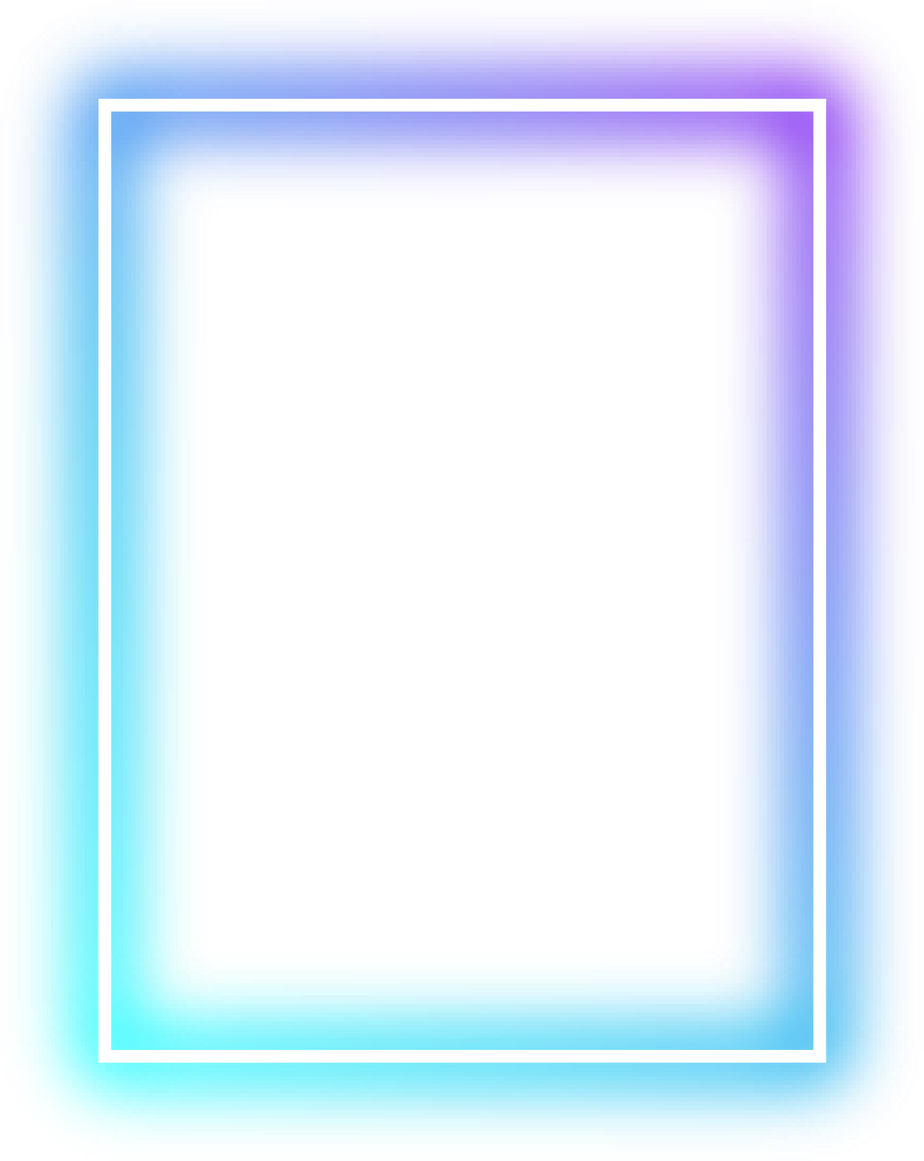 Neon gradient purple pink rectangle frame.